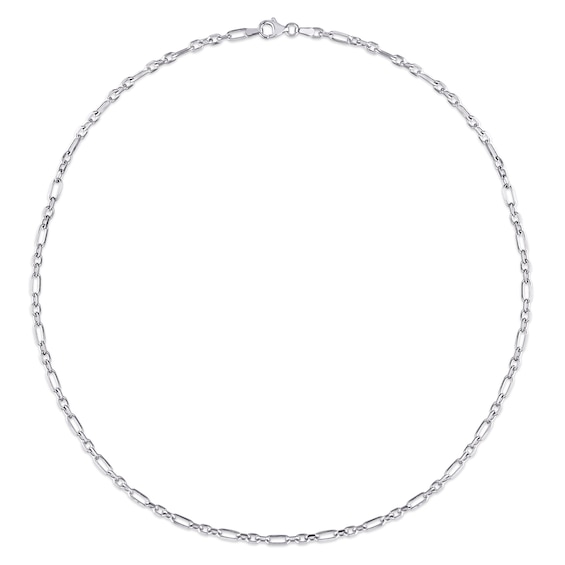 3.0mm Figaro Chain Necklace in Sterling Silver