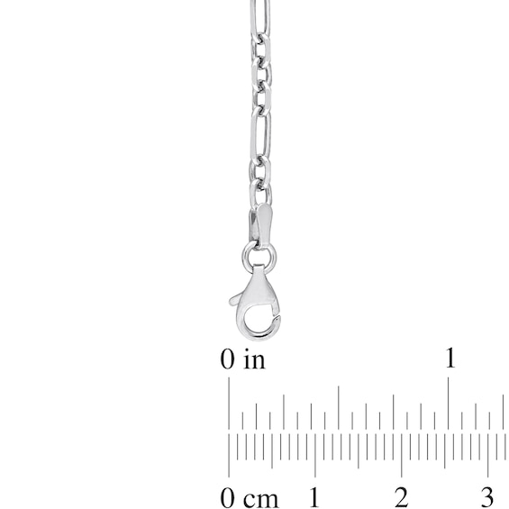 3.0mm Figaro Chain Necklace in Sterling Silver