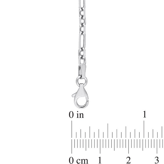 3.0mm Figaro Chain Necklace in Sterling Silver - 16"