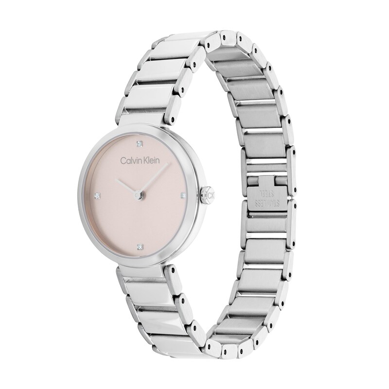 Main Image 2 of Ladies' Calvin Klein Crystal Accent Watch with Pink Dial (Model: 25200138)