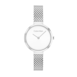 Ladies' Calvin Klein Mesh Watch with White Dial (Model: 5200082)