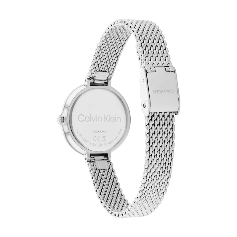 Main Image 3 of Ladies' Calvin Klein Mesh Watch with White Dial (Model: 5200082)