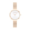 Thumbnail Image 0 of Ladies' Calvin Klein Rose-Tone IP Mesh Watch with White Dial (Model: 25200083)