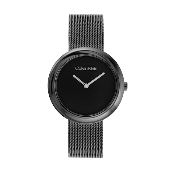Ladies' Calvin Klein Black IP Mesh Watch (Model: 25200015)