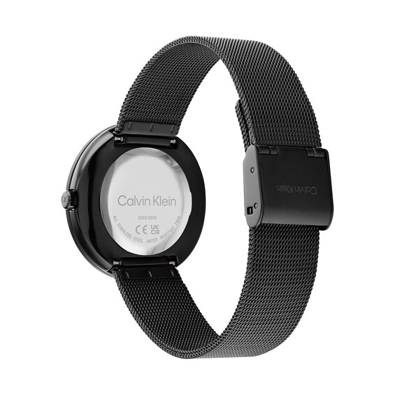 Ladies' Calvin Klein Black IP Mesh Watch (Model: 25200015)