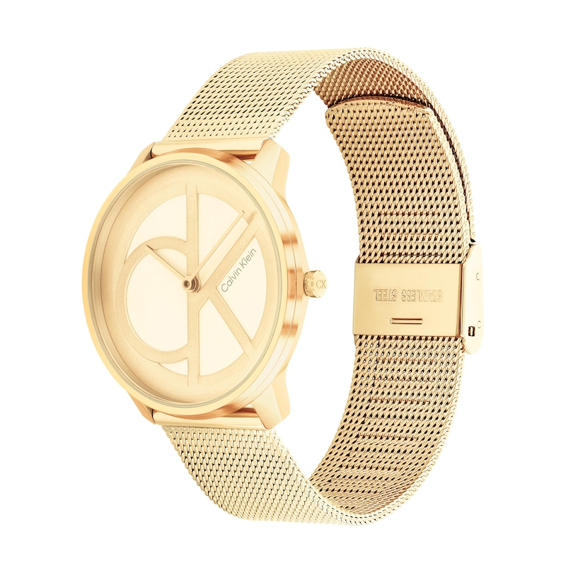Main Image 2 of Calvin Klein Gold-Tone IP Mesh Watch (Model: 25200034)