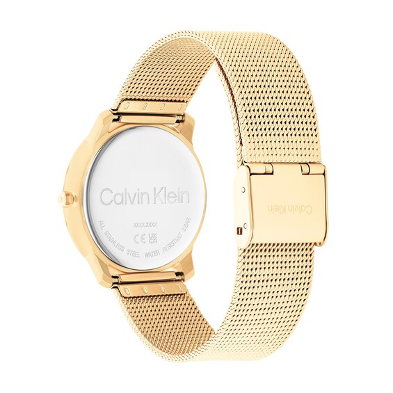 Calvin Klein Gold-Tone IP Mesh Watch (Model: 25200034)