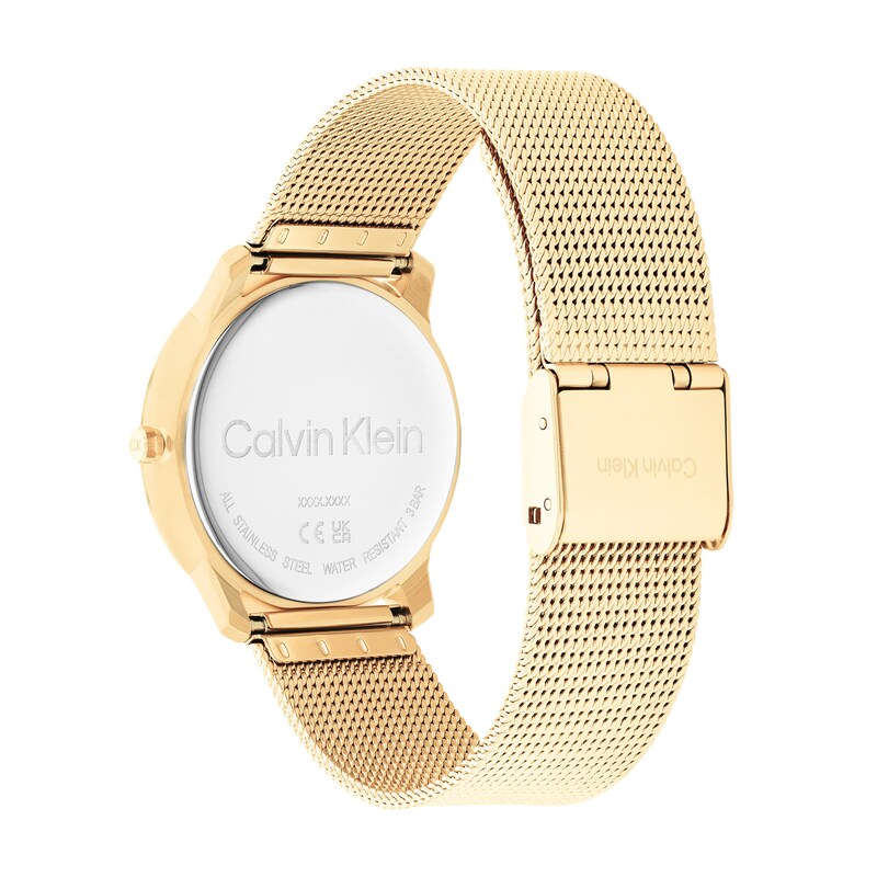 Main Image 3 of Calvin Klein Gold-Tone IP Mesh Watch (Model: 25200034)