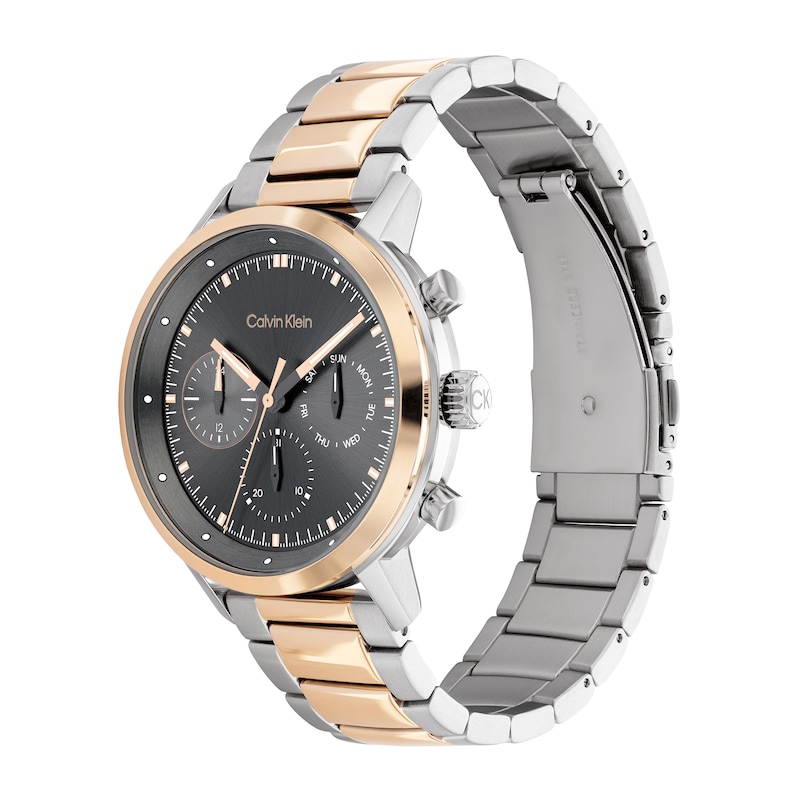 Main Image 2 of Men's Calvin Klein Two-Tone IP Chronograph Watch with Grey Dial (Model: 25200064)
