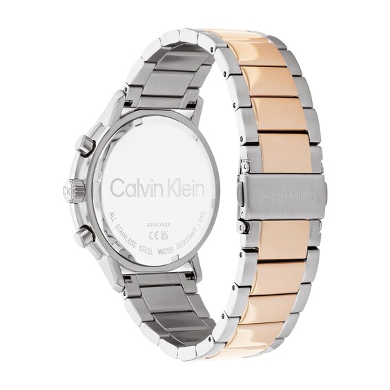 Men's Calvin Klein Two-Tone IP Chronograph Watch with Grey Dial (Model: 25200064)