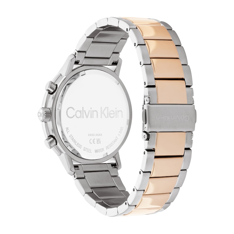 Main Image 3 of Men's Calvin Klein Two-Tone IP Chronograph Watch with Grey Dial (Model: 25200064)