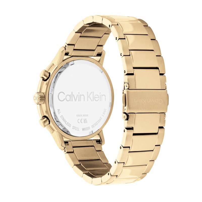 Main Image 3 of Men's Calvin Klein Gold-Tone IP Chronograph Watch with Black Dial (Model: 25200065)