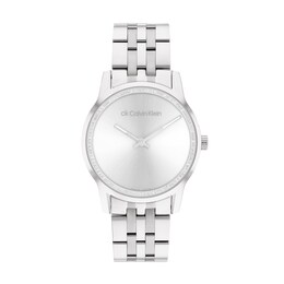 Ladies' Calvin Klein Crystal Accent Watch with Silver-Tone Dial (Model: 25000019)