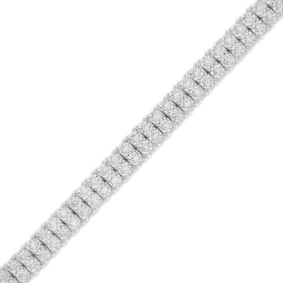 2-1/4 CT. T.w. Diamond Double Row Tennis Bracelet in 10K White Gold - 8.5"