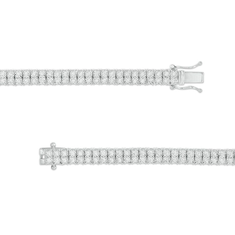 Main Image 2 of 2-1/4 CT. T.W. Diamond Double Row Tennis Bracelet in 10K White Gold - 8.5"