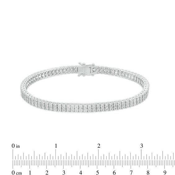2-1/4 CT. T.w. Diamond Double Row Tennis Bracelet in 10K White Gold - 8.5"