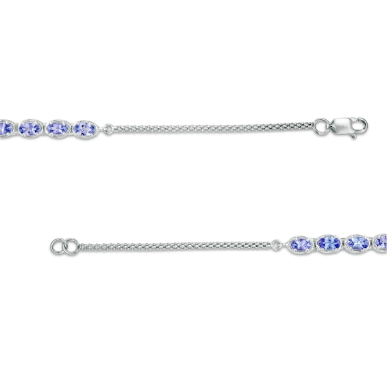 Oval Tanzanite Necklace in Sterling Silver