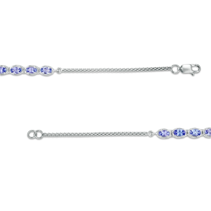 Main Image 3 of Oval Tanzanite Necklace in Sterling Silver