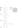 Thumbnail Image 3 of Vera Wang Love Collection 1/3 CT. T.W. Diamond Double Cushion-Shaped Frame Stud Earrings in 10K White Gold