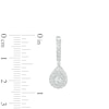 Thumbnail Image 2 of Vera Wang Love Collection 3/4 CT. T.W. Pear-Shaped Diamond Drop Hoop Earrings in 10K White Gold