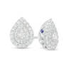 Thumbnail Image 0 of Vera Wang Love Collection 1/3 CT. T.W. Pear-Shaped Diamond Double Frame Stud Earrings in 10K White Gold