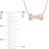 Thumbnail Image 3 of 5.0mm Heart-Shaped Morganite and Diamond Accent Bow Necklace in 10K Rose Gold - 17"