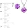 Thumbnail Image 5 of 7.0mm Amethyst Solitaire Pendant and Stud Earrings Set in Sterling Silver