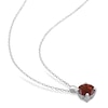 Thumbnail Image 4 of 7.0mm Garnet Solitaire Pendant and Stud Earrings Set in Sterling Silver