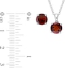 Thumbnail Image 5 of 7.0mm Garnet Solitaire Pendant and Stud Earrings Set in Sterling Silver