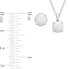 Thumbnail Image 5 of 7.0mm Opal Solitaire Pendant and Stud Earrings Set in Sterling Silver