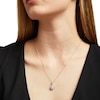 Thumbnail Image 2 of Vera Wang Love Collection 1/2 CT. T.W. Pear-Shaped Diamond Frame Pendant in 10K White Gold - 19"