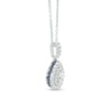 Thumbnail Image 2 of Vera Wang Love Collection 1/2 CT. T.W. Pear-Shaped Diamond Frame Pendant in 10K White Gold - 19"
