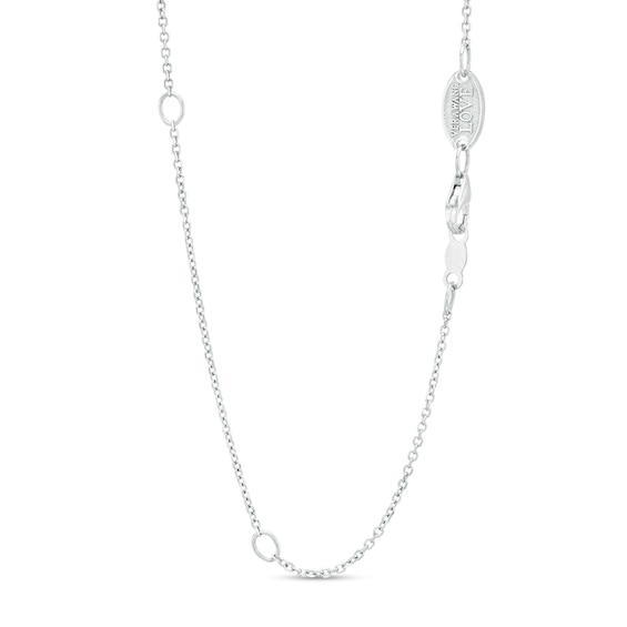 Vera Wang Love Collection 1/2 CT. T.w. Pear-Shaped Diamond Frame Pendant in 10K White Gold - 19"