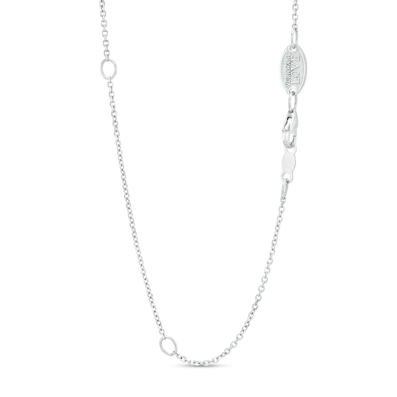 Vera Wang Love Collection 1/2 CT. T.W. Pear-Shaped Diamond Frame Pendant in 10K White Gold - 19"