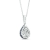 Thumbnail Image 5 of Vera Wang Love Collection 1/2 CT. T.W. Pear-Shaped Diamond Frame Pendant in 10K White Gold - 19"