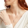 Thumbnail Image 2 of Vera Wang Love Collection 1/4 CT. T.W. Pear-Shaped Diamond and Blue Sapphire Pendant in 10K White Gold - 19"