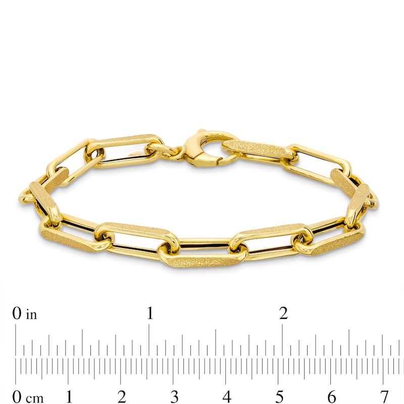 5.0mm Paper Clip Chain Bracelet in Hollow 10K Gold 8.0" Zales