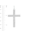 Thumbnail Image 1 of Men's 2 CT. T.W. Diamond Multi-Row Cross Necklace Charm in 10K White Gold