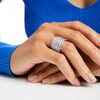 Thumbnail Image 2 of 2 CT. T.W. Baguette and Round Diamond Spiral Multi-Row Ring in 10K White Gold