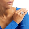Thumbnail Image 2 of 4 CT. T.W. Oval-Shaped Multi-Diamond Starburst Ring in 10K White Gold