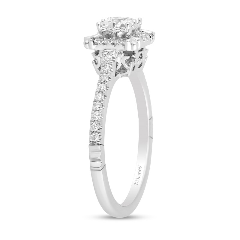 Main Image 2 of Enchanted Disney Majestic Princess 3/4 CT. T.W. Diamond Frame Engagement Ring in 14K White Gold
