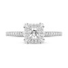 Thumbnail Image 4 of Enchanted Disney Majestic Princess 3/4 CT. T.W. Diamond Frame Engagement Ring in 14K White Gold