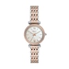 Thumbnail Image 1 of Ladies' Fossil Carlie Mini Crystal Accent Two-Tone Watch with Mother-of-Pearl Dial (Model: ES4649)