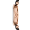 Thumbnail Image 3 of Ladies' Fossil Carlie Mini Rose-Tone Black Leather Strap Watch with Black Mother-of-Pearl Dial (Model: ES4700)