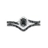 Thumbnail Image 2 of 1/2 CT. T.W. Oval Black and White Diamond Frame Split Shank Bridal Set in 10K White Gold