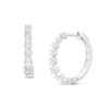 Thumbnail Image 1 of Marilyn Monroe™ Collection 3/4 CT. T.W. Journey Diamond Hoop Earrings in 10K White Gold