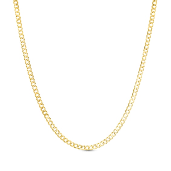 2.7mm Curb Chain Necklace in Solid 14K Gold