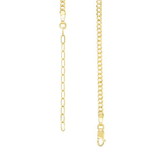 2.7mm Curb Chain Necklace in Solid 14K Gold