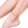 Thumbnail Image 1 of 6.0mm Paper Clip Chain Anklet in Sterling Silver in Gold-Tone Flash Plate - 9"