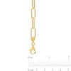 Thumbnail Image 2 of 6.0mm Paper Clip Chain Anklet in Sterling Silver in Gold-Tone Flash Plate - 9"